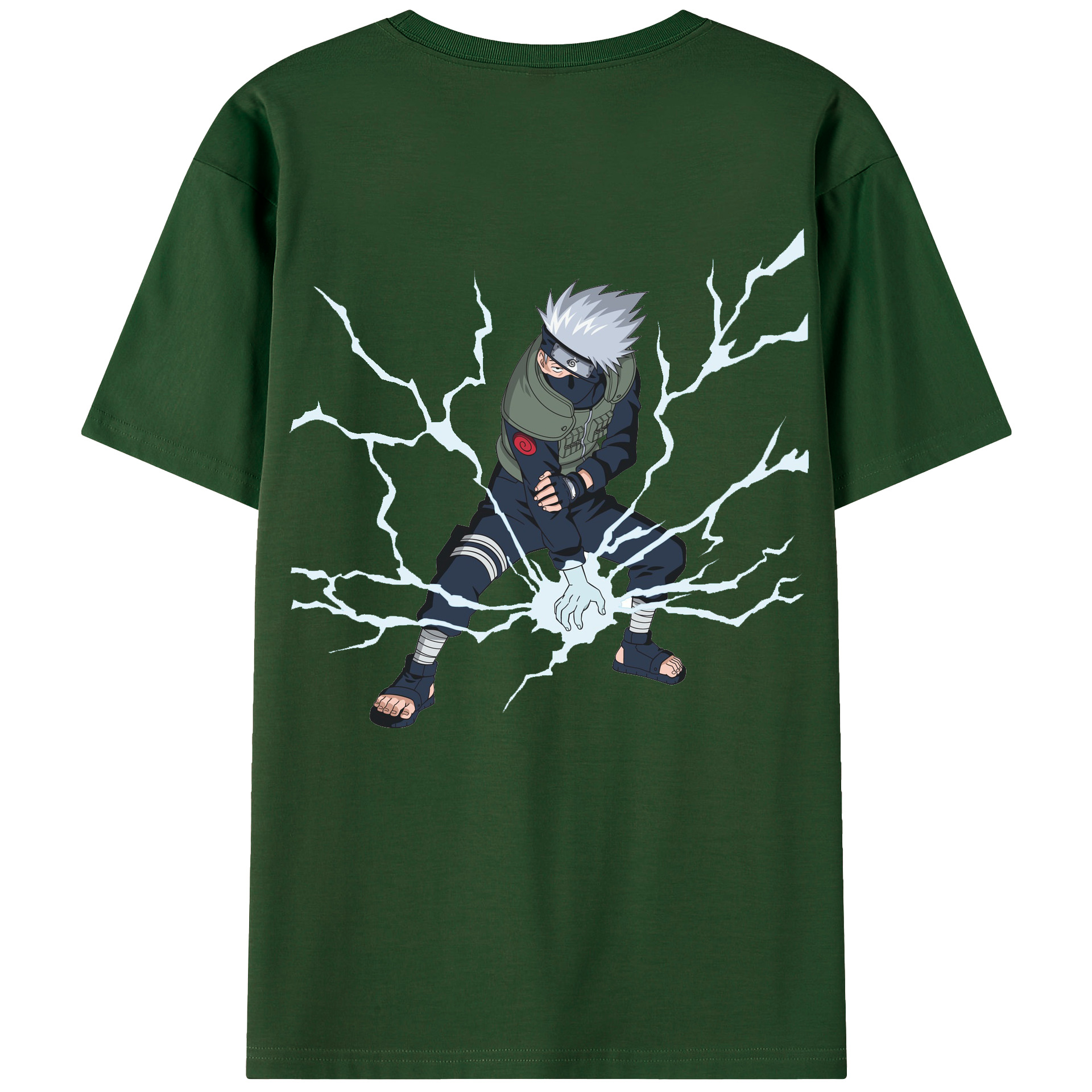 （画像用） NARUTO -ナルト- はたけ カカシ Hatake Kakashi 綿100％半袖Tシャツ（背面プリント）